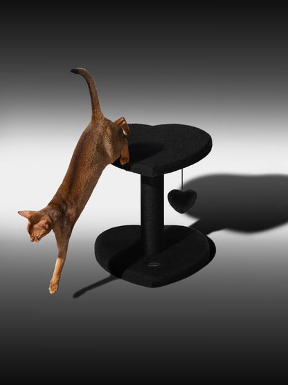 PURR NOIR Cat Climber - Two Platforms — styled in a home setting