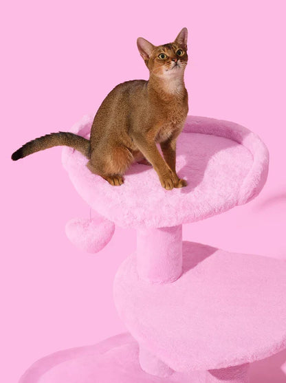 PURR ROSE Cat Climber - Four Platforms — close-up detail