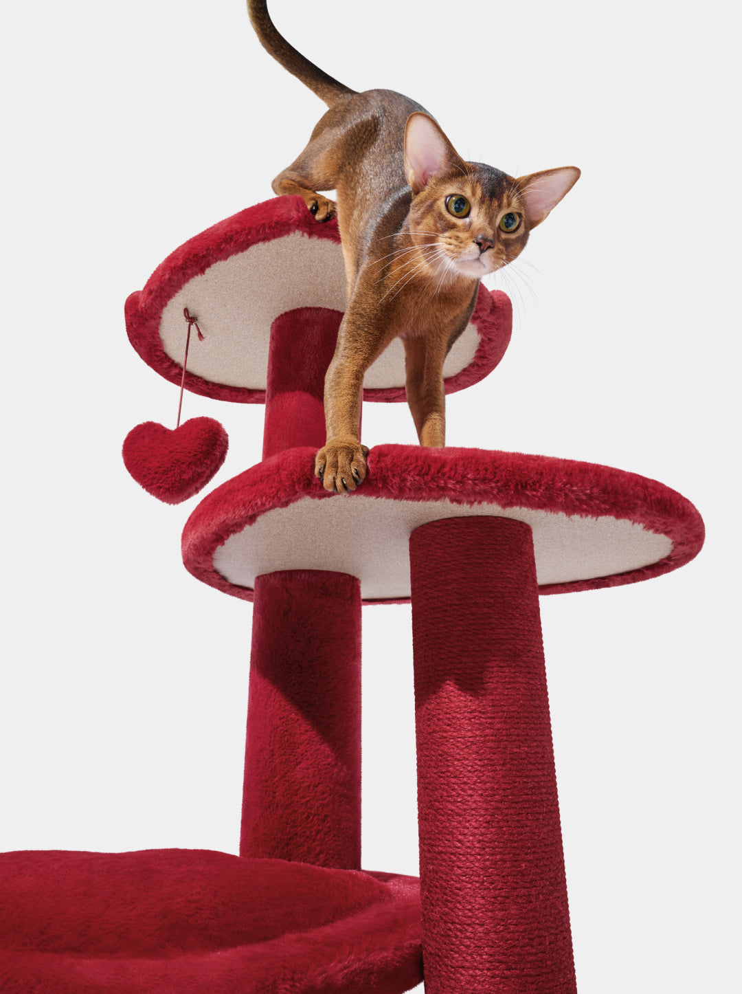 PURR ROUGE Cat Climber - Four Platforms — detail shot
