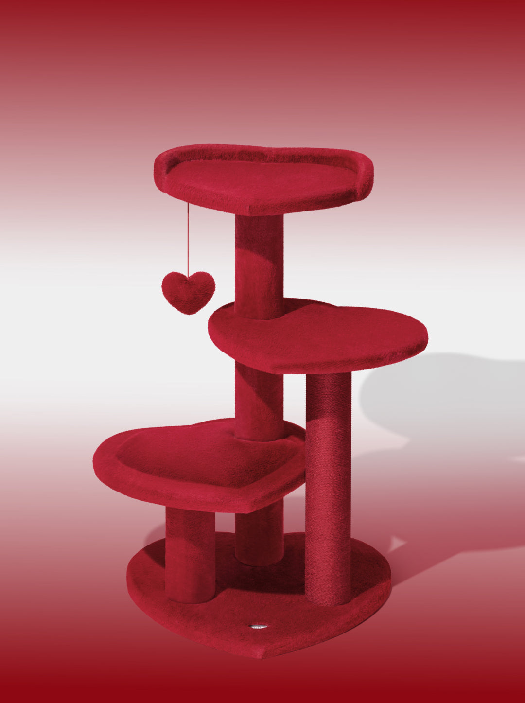 PURR ROUGE Cat Climber - Four Platforms — styled in a home setting