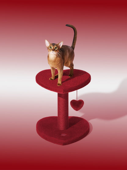 PURR ROUGE Cat Climber - Two Platforms — styled in a home setting