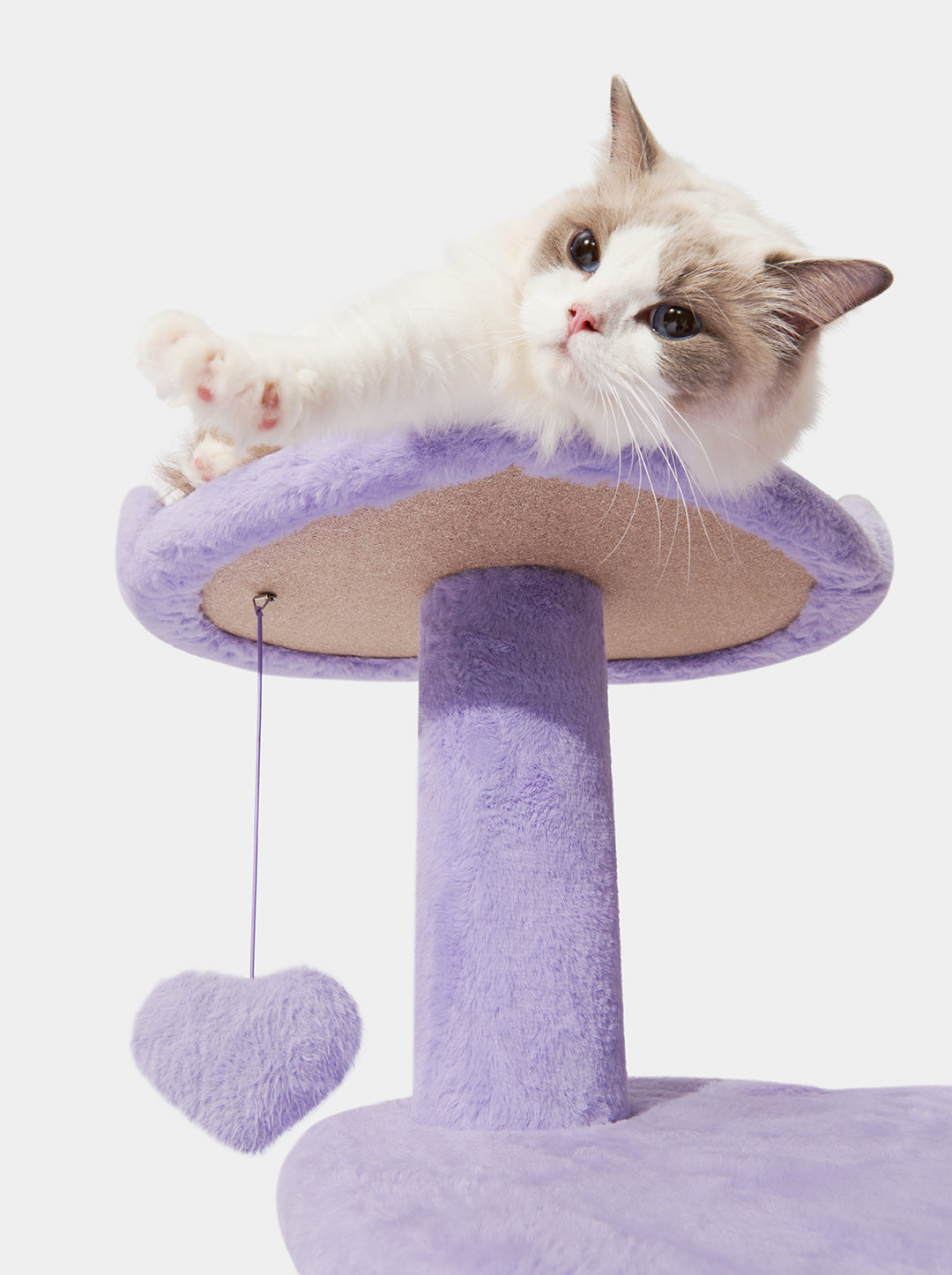 PURR VIOLET Cat Climber - Four Platforms — detail shot