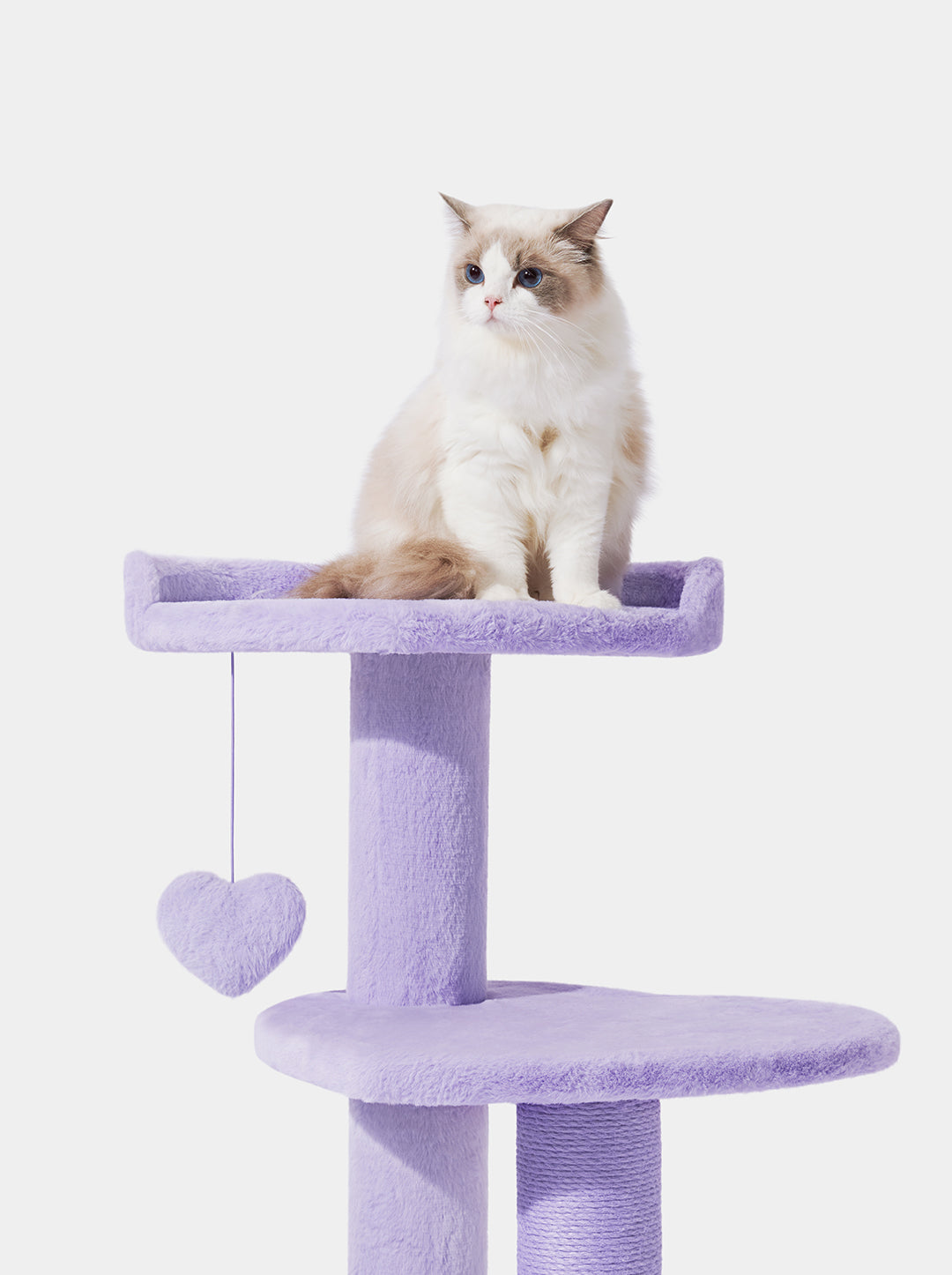 PURR VIOLET Cat Climber - Four Platforms — close-up detail