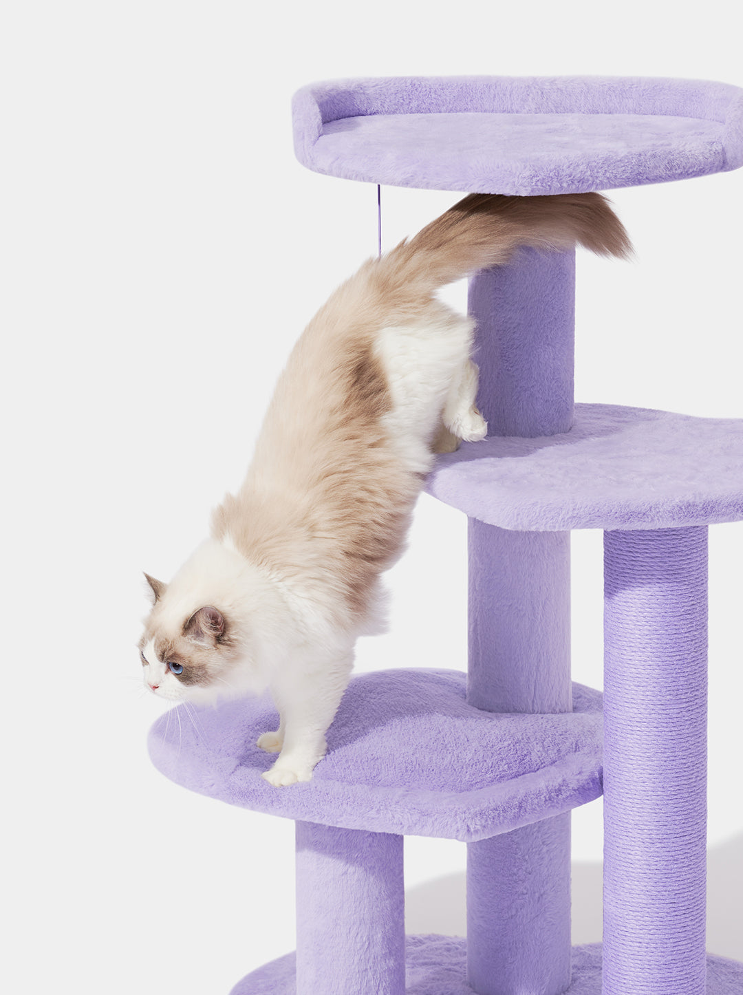 PURR VIOLET Cat Climber - Four Platforms — alternative angle