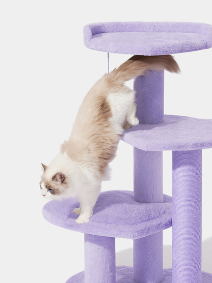 PURR VIOLET Cat Climber - Four Platforms — alternative angle