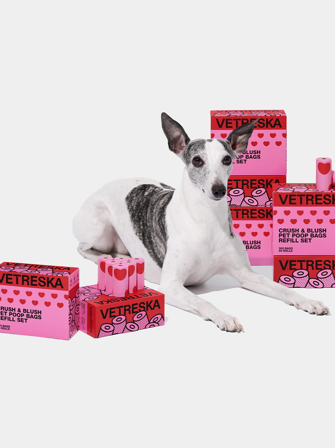 ROSEWOOD Pet Poop Bags — styled in a home setting