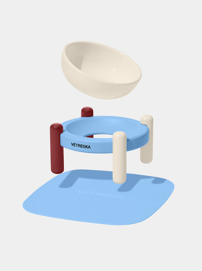 VELVET Pet Bowl & Mat Set — detail shot