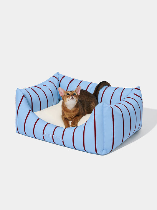 VELVET Pet Sofa - Azure & Stripes (2) — main product photo
