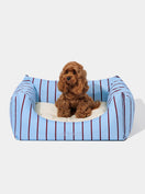 VELVET Pet Sofa - Azure & Stripes — main product photo