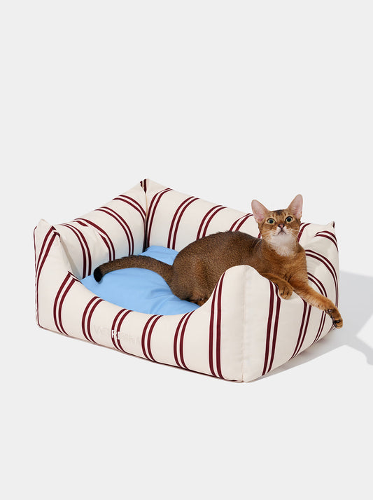 VELVET Pet Sofa - Cream & Stripes (2) — main product photo