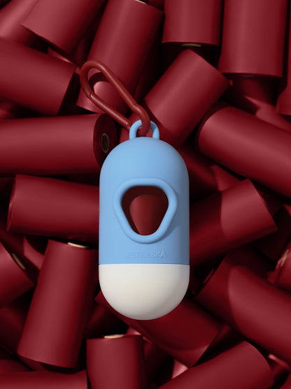 VELVET Poop Bags & Dispenser Set — in use
