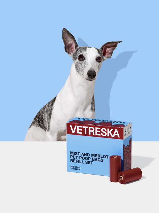 VELVET Poop Bags — styled in a home setting